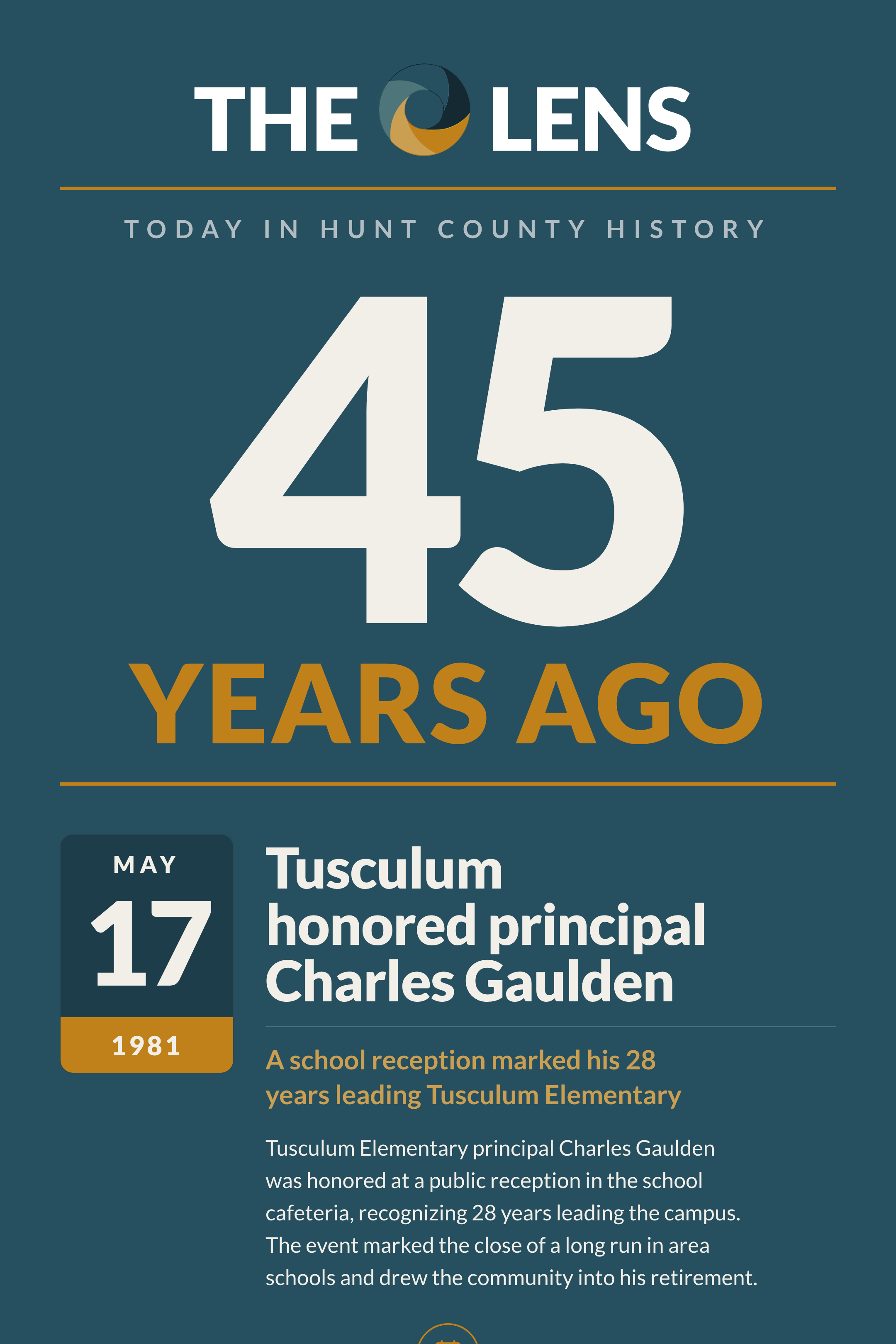 Today in Hunt County History, SUNDAY, MAY 17, 2026