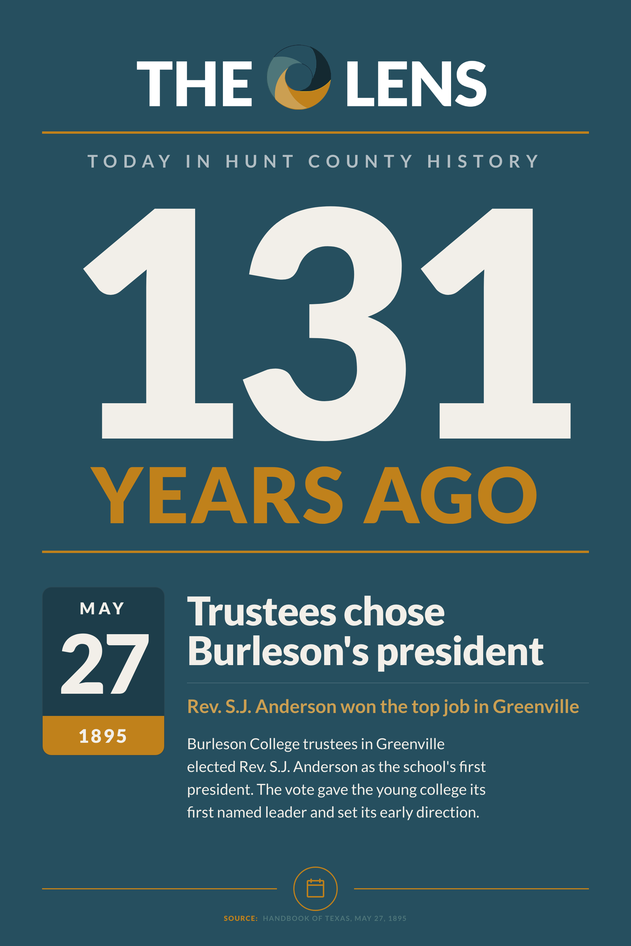 Today in Hunt County History, WEDNESDAY, MAY 27, 2026